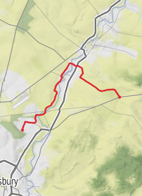 Monday Wessex walking group Figsbury to Bishopdown mobile static map