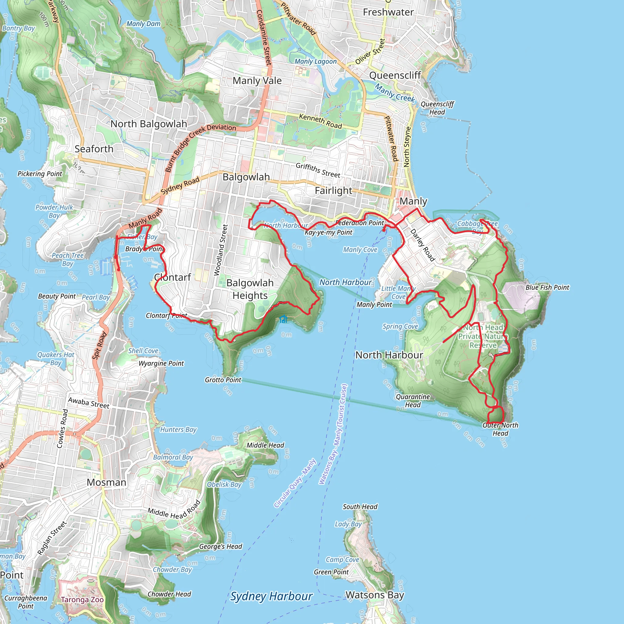 Manly - North Head - Spit mobile static map