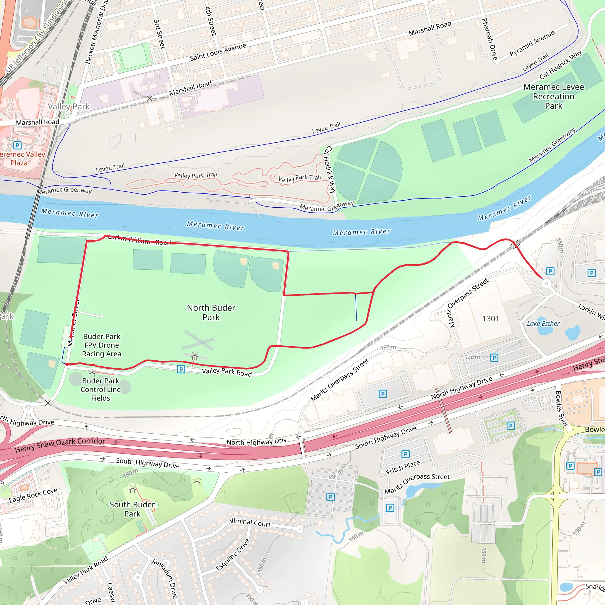 North Buder Park Loop mobile static map