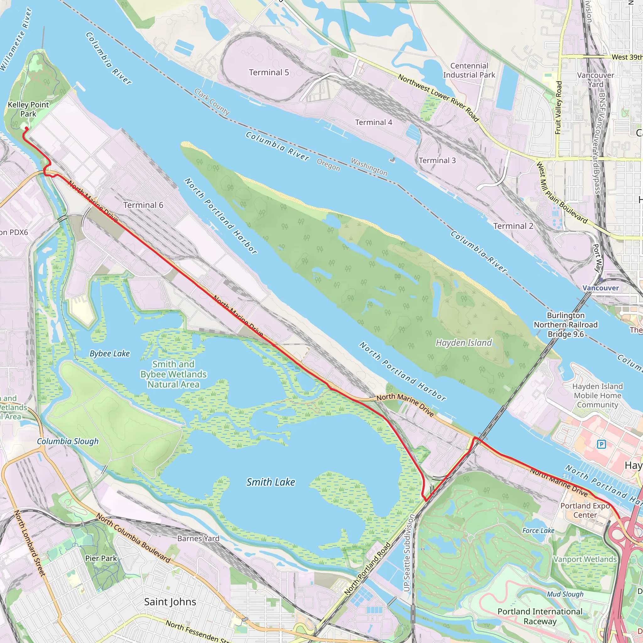 Marine Trail mobile static map