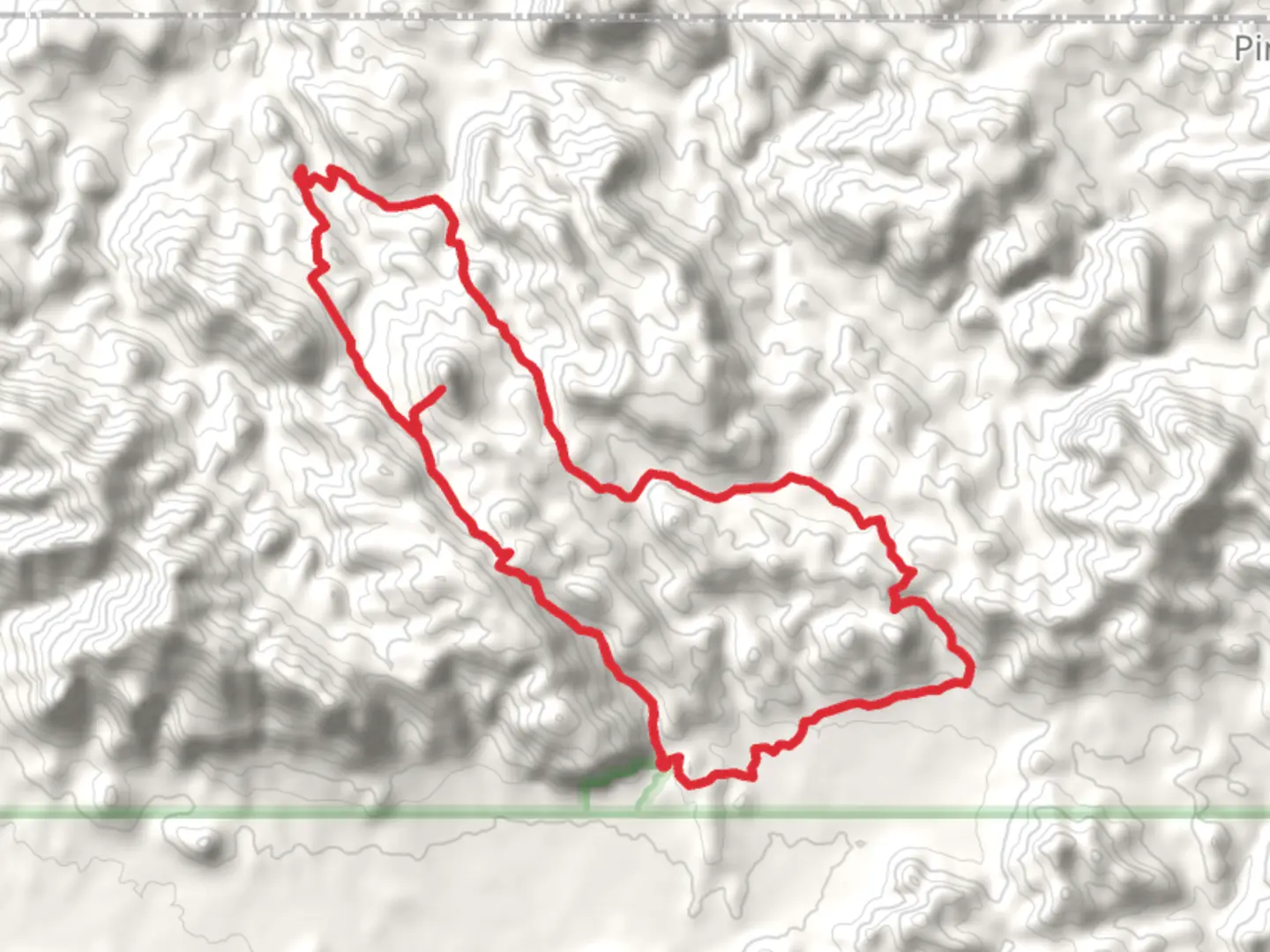 An image depicting the trail Weaver's Needle via Dutchman Trail and Grand Enchantment Trail and its surrounding area.
