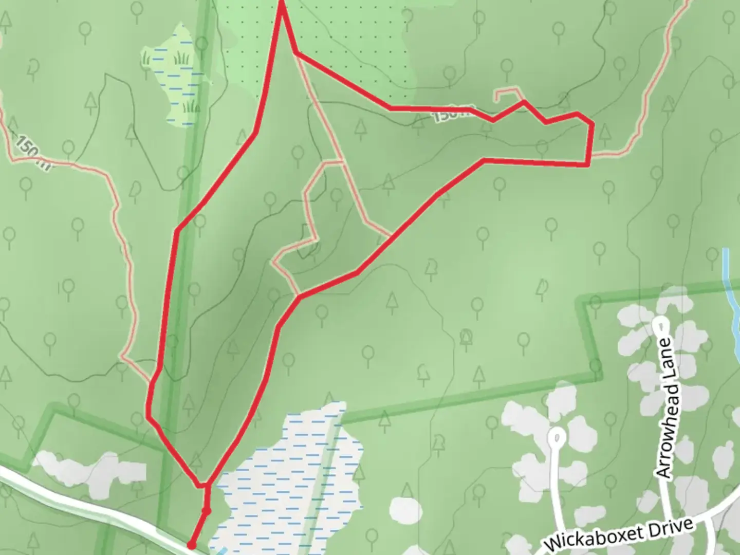 An image depicting the trail Wickaboxet Loop Trail and its surrounding area.