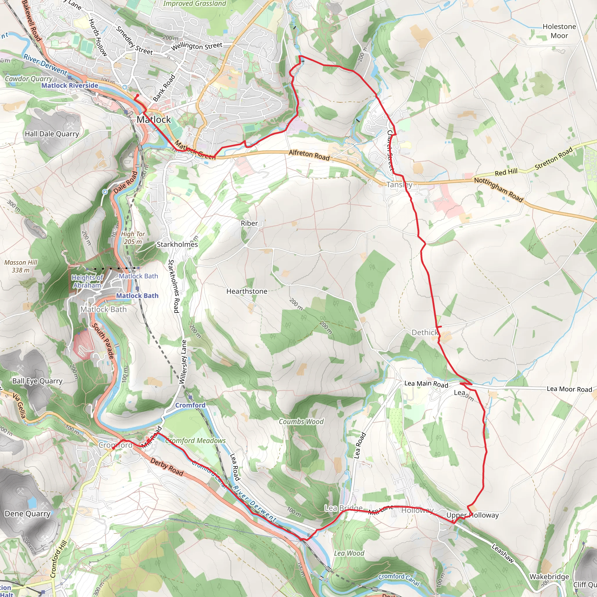 Peak District Edge mobile static map