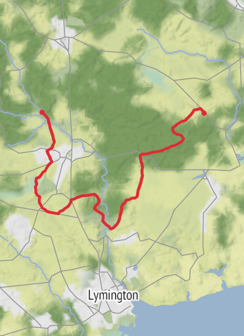 Hike from Brockenhurst mobile static map
