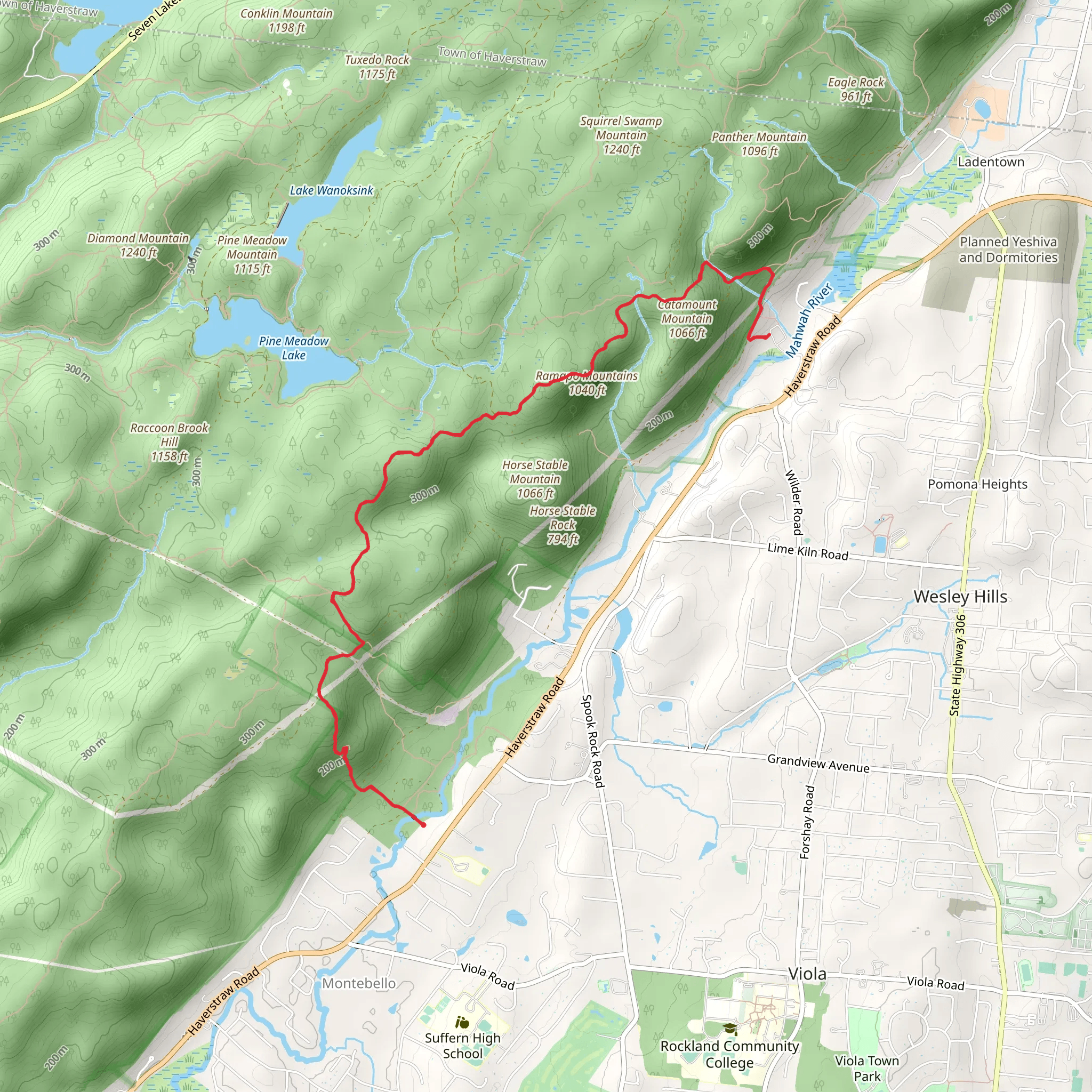 Mountain Trail and Pine Meadow Trail mobile static map