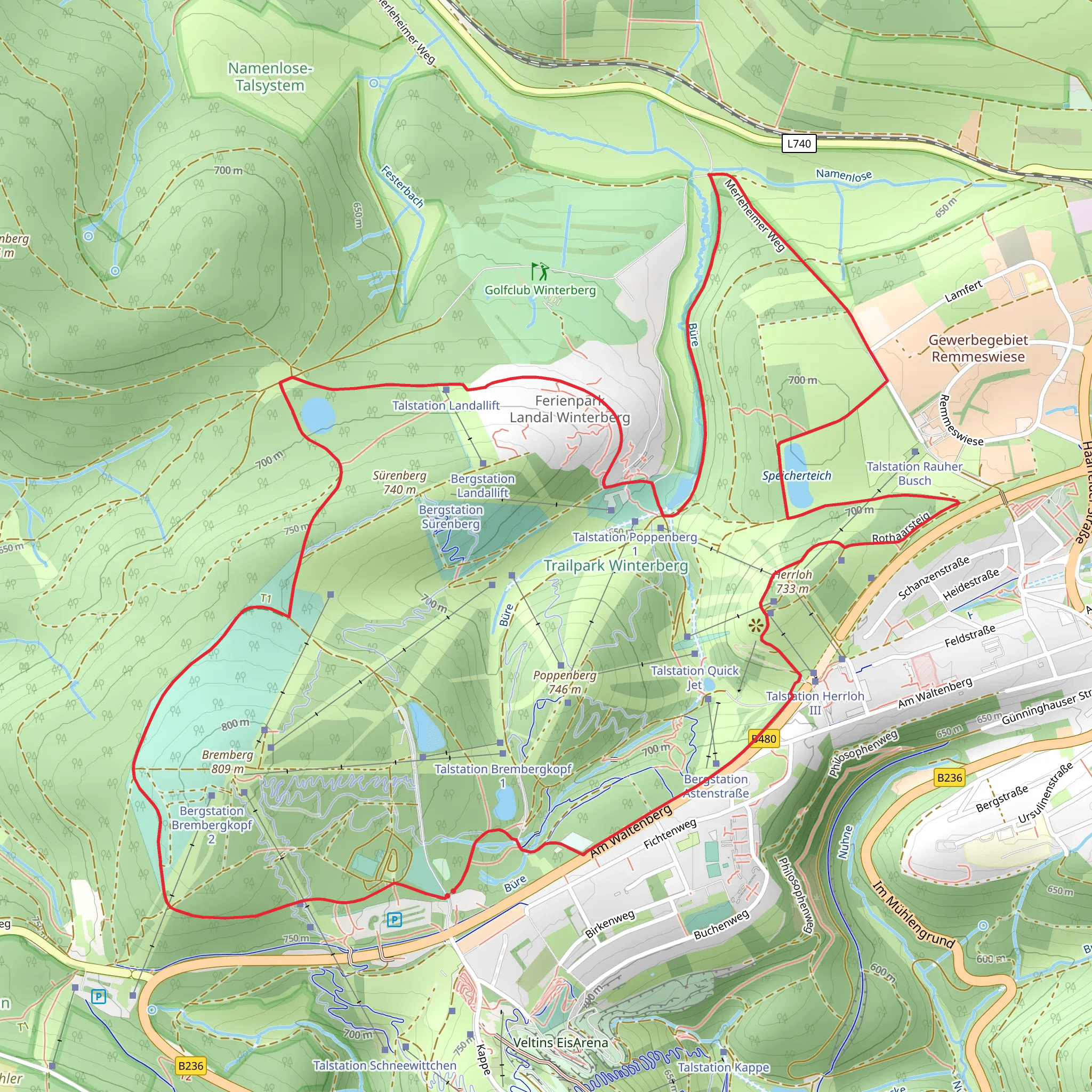 Speicherteich via Rothaarsteig mobile static map