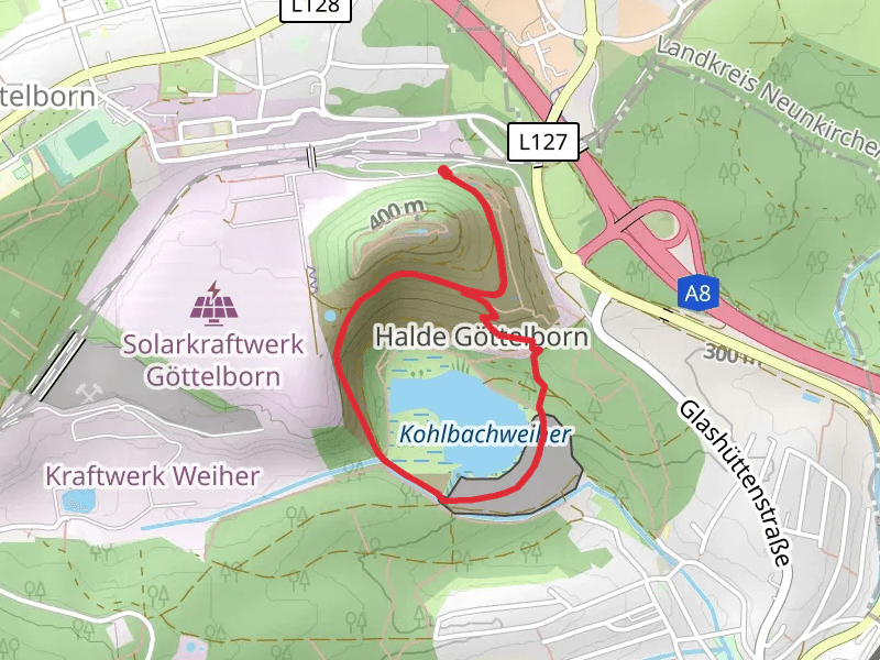 Kohlbachweiher Loop via Haldenrundweg