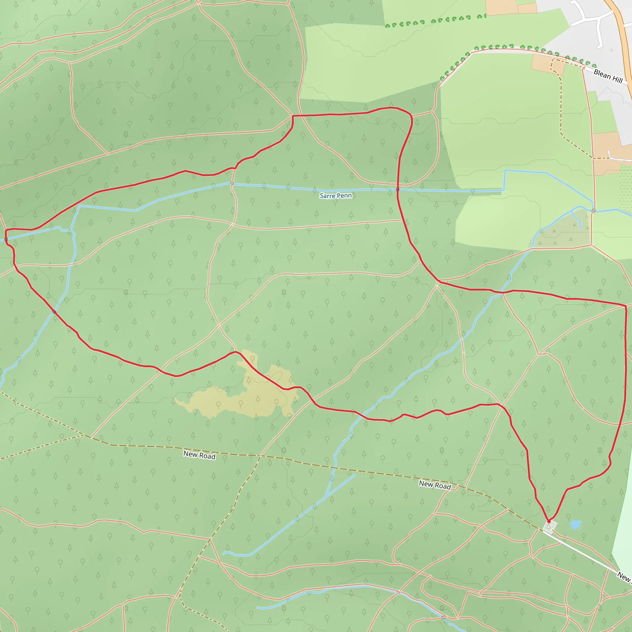 Black and Green Loop Trail mobile static map