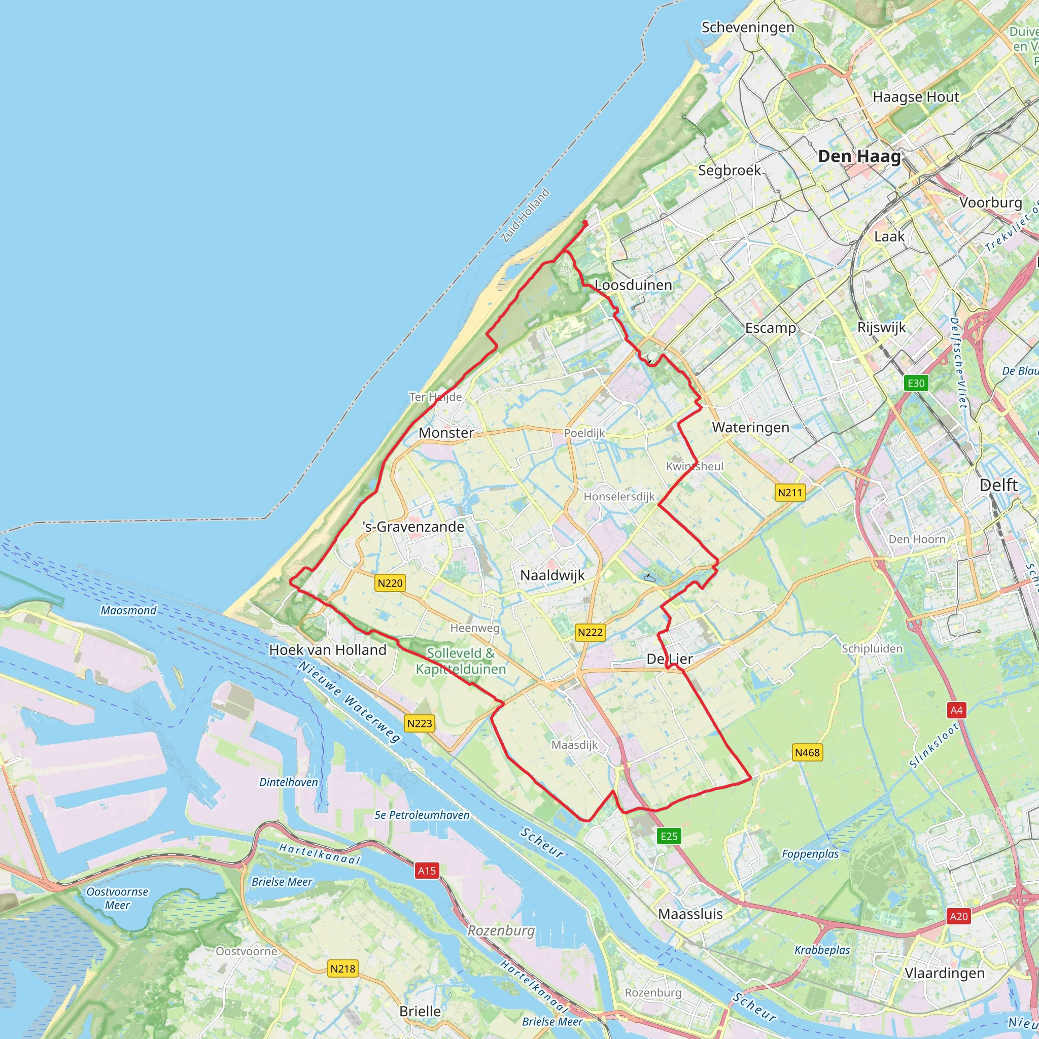 Bonnenlaan, Polderhaakdwarsweg and Kralingerpad Loop mobile static map