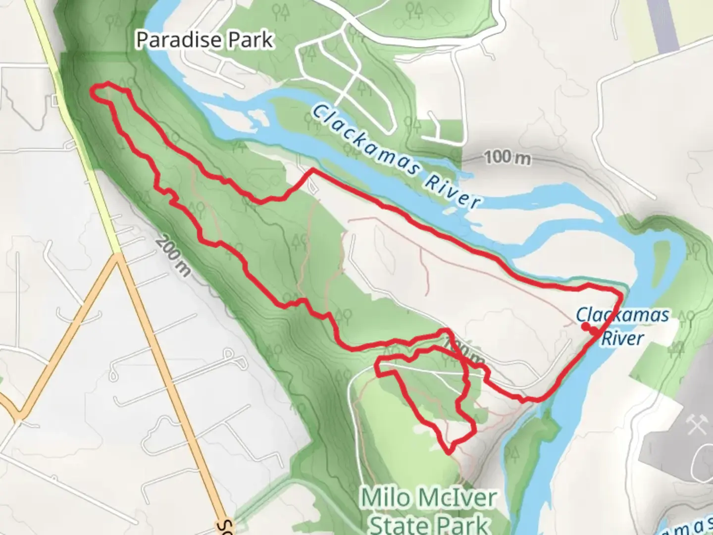 An image depicting the trail Maple Ridge Trail and Vortex Trail Loop and its surrounding area.
