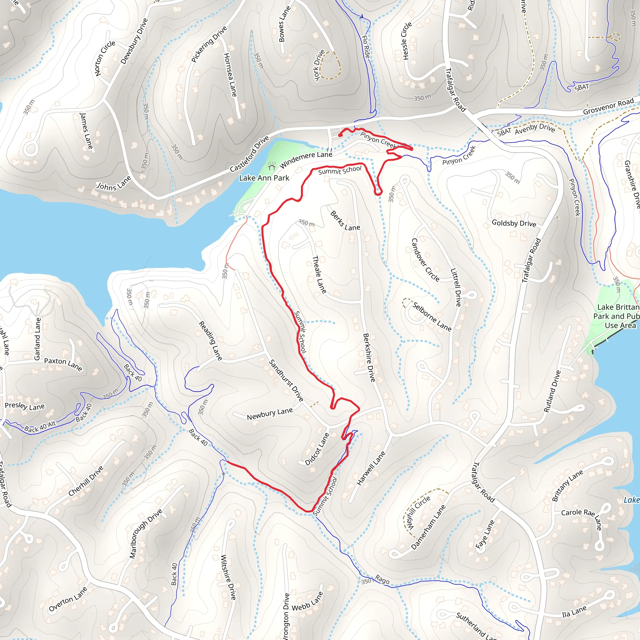 Pinyon Creek and Summit School Walk mobile static map