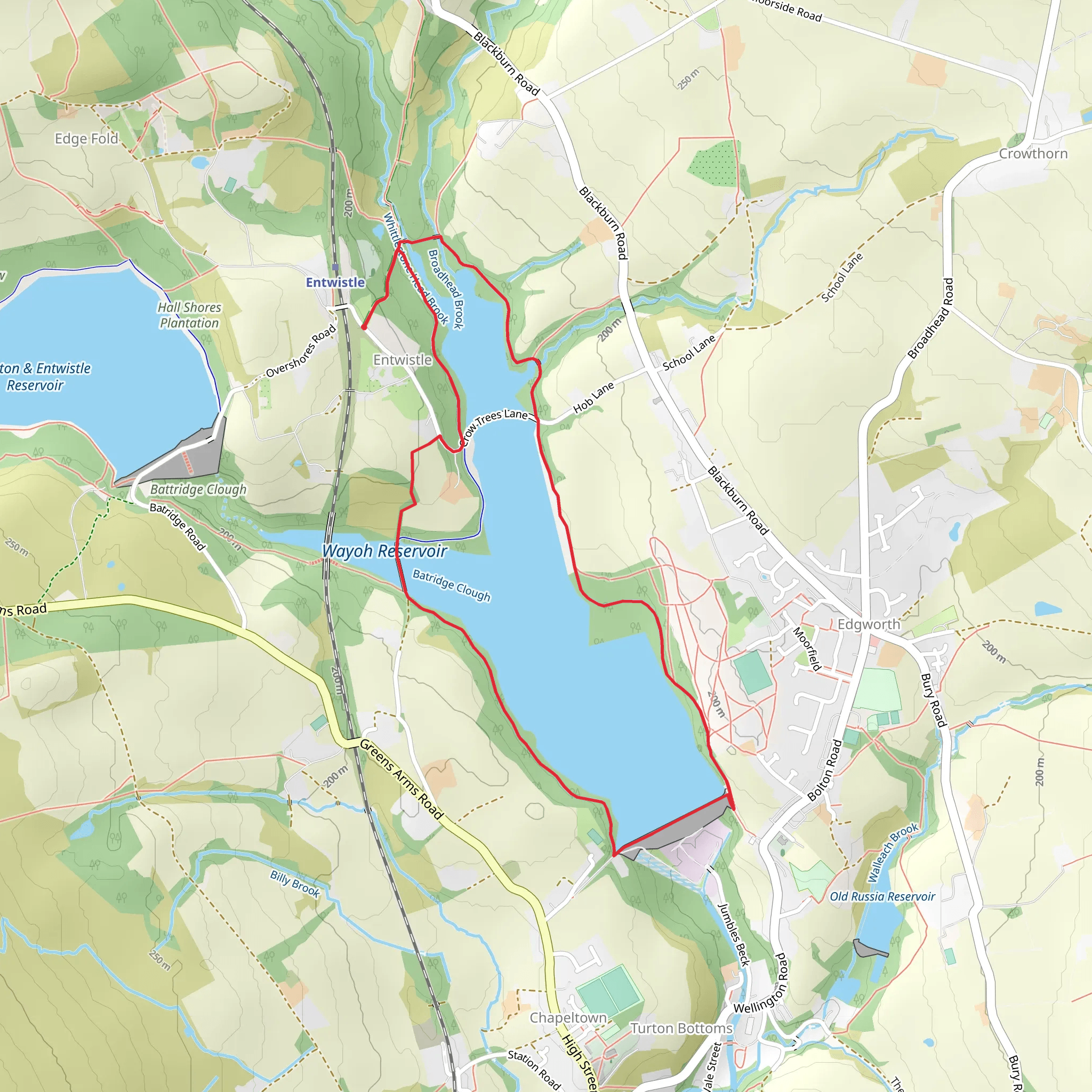 Wayoh Reservoir Loop mobile static map