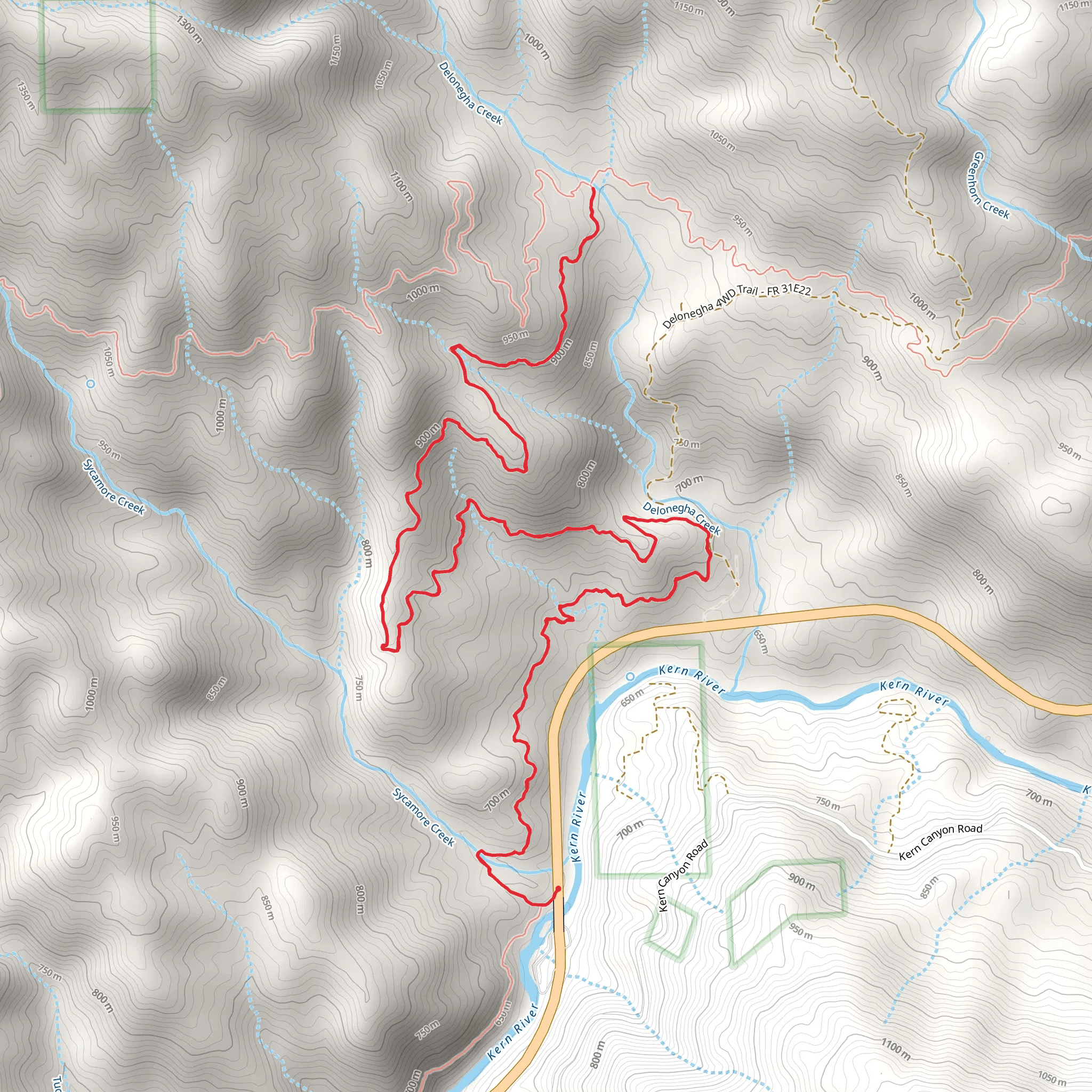 Bear Canyon from Delonegha Access mobile static map