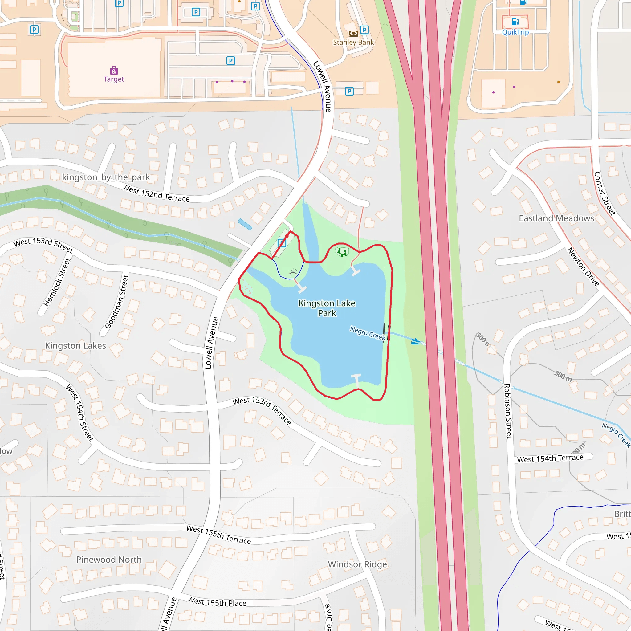 Kingston Lake Loop mobile static map