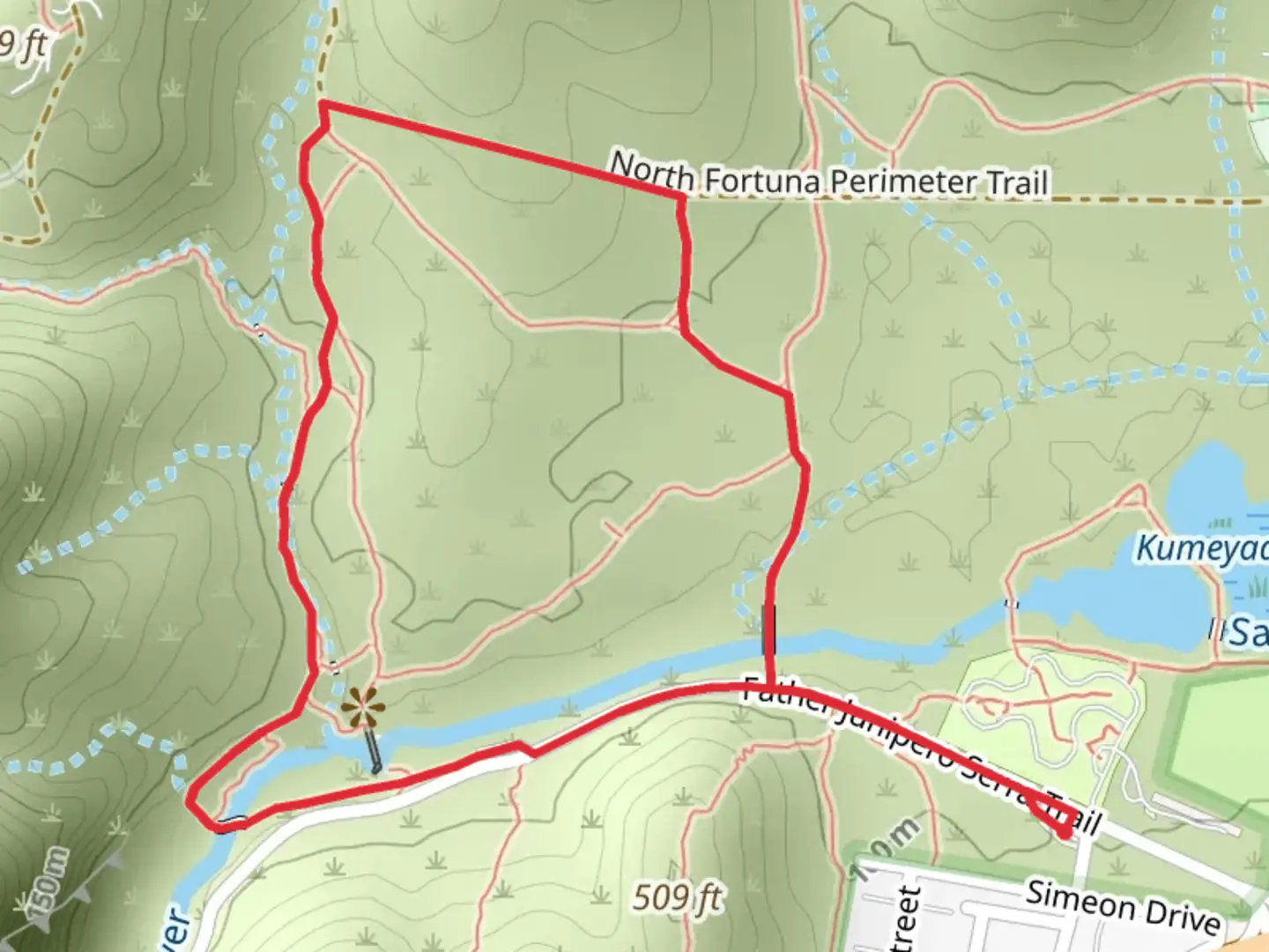 An image depicting the trail Oak Canyon - Grasslands Crossing Loop Trail and its surrounding area.