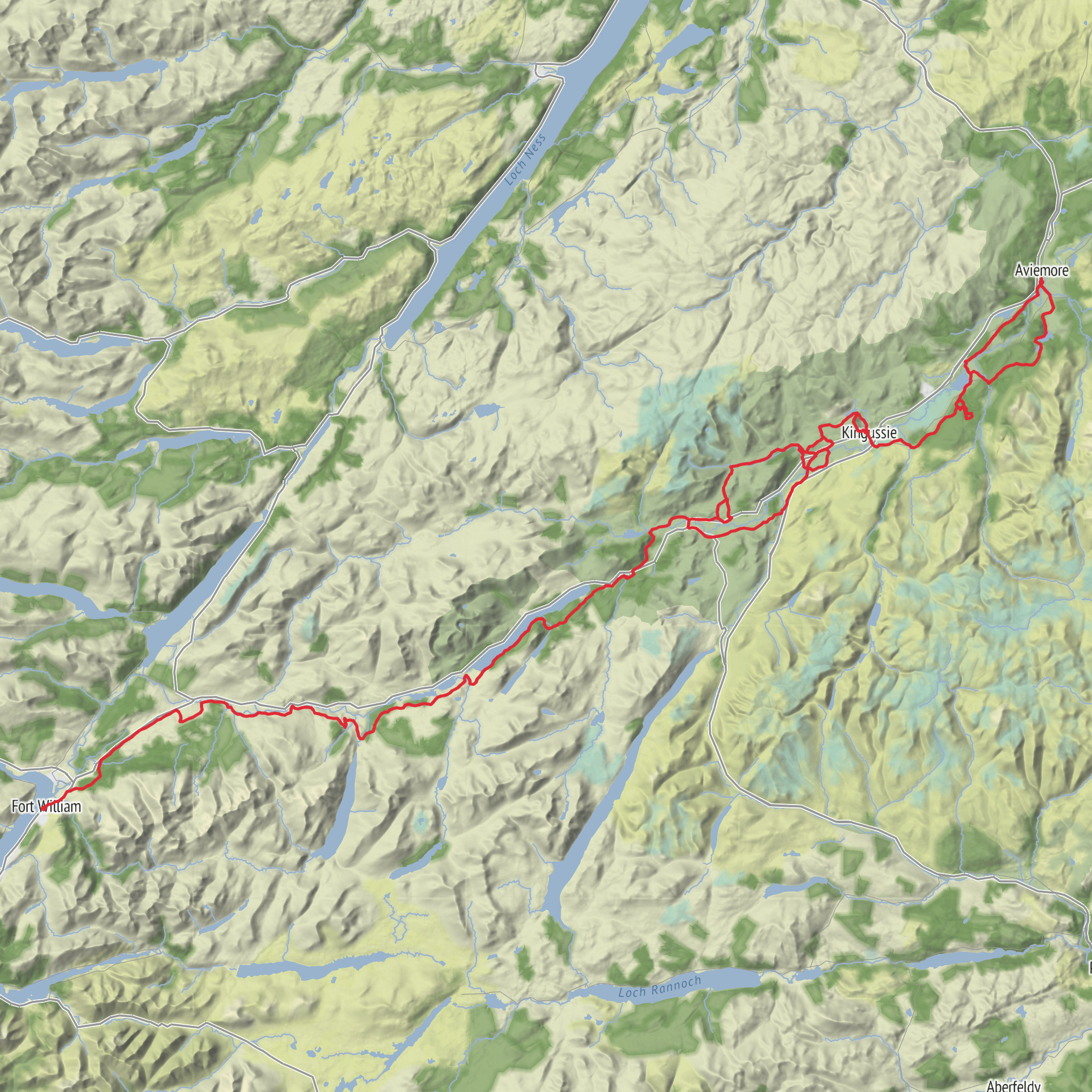 East Highland Way mobile static map