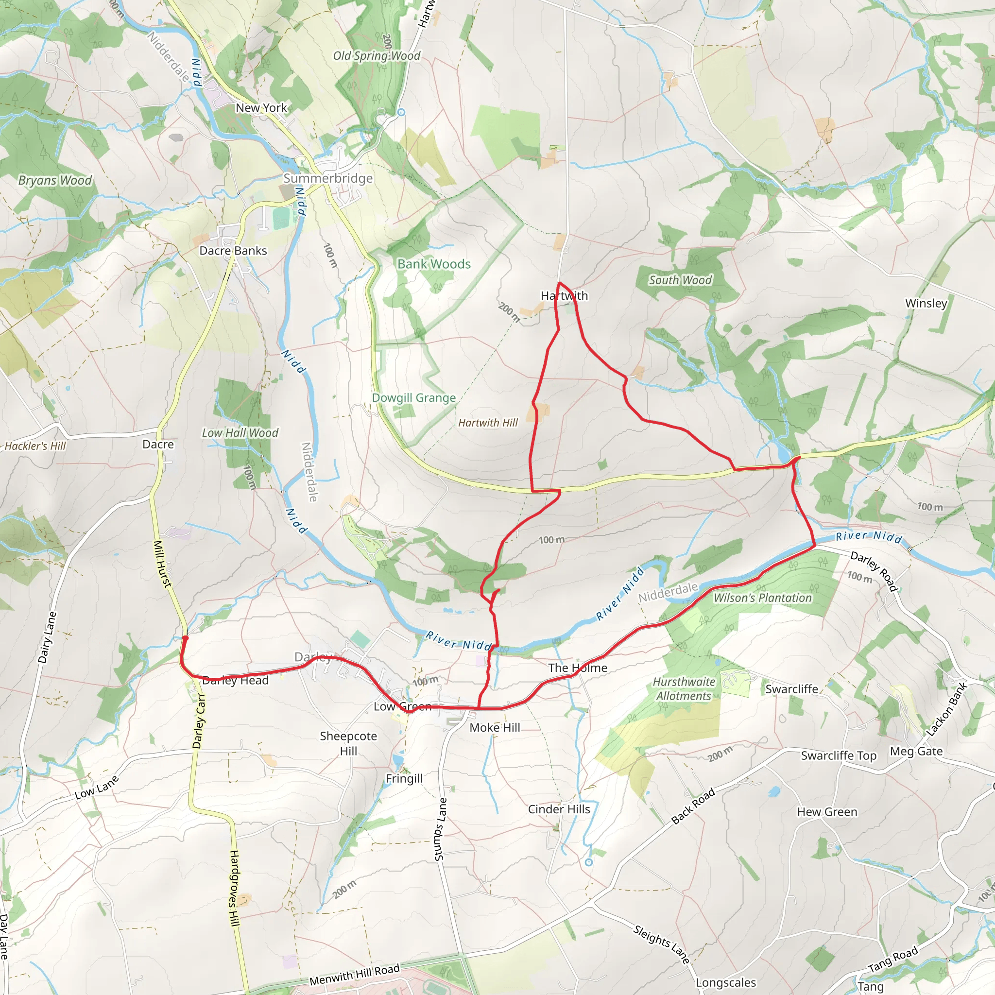 Wilson's Plantation, Spence Dam and Willie's Wood Loop mobile static map
