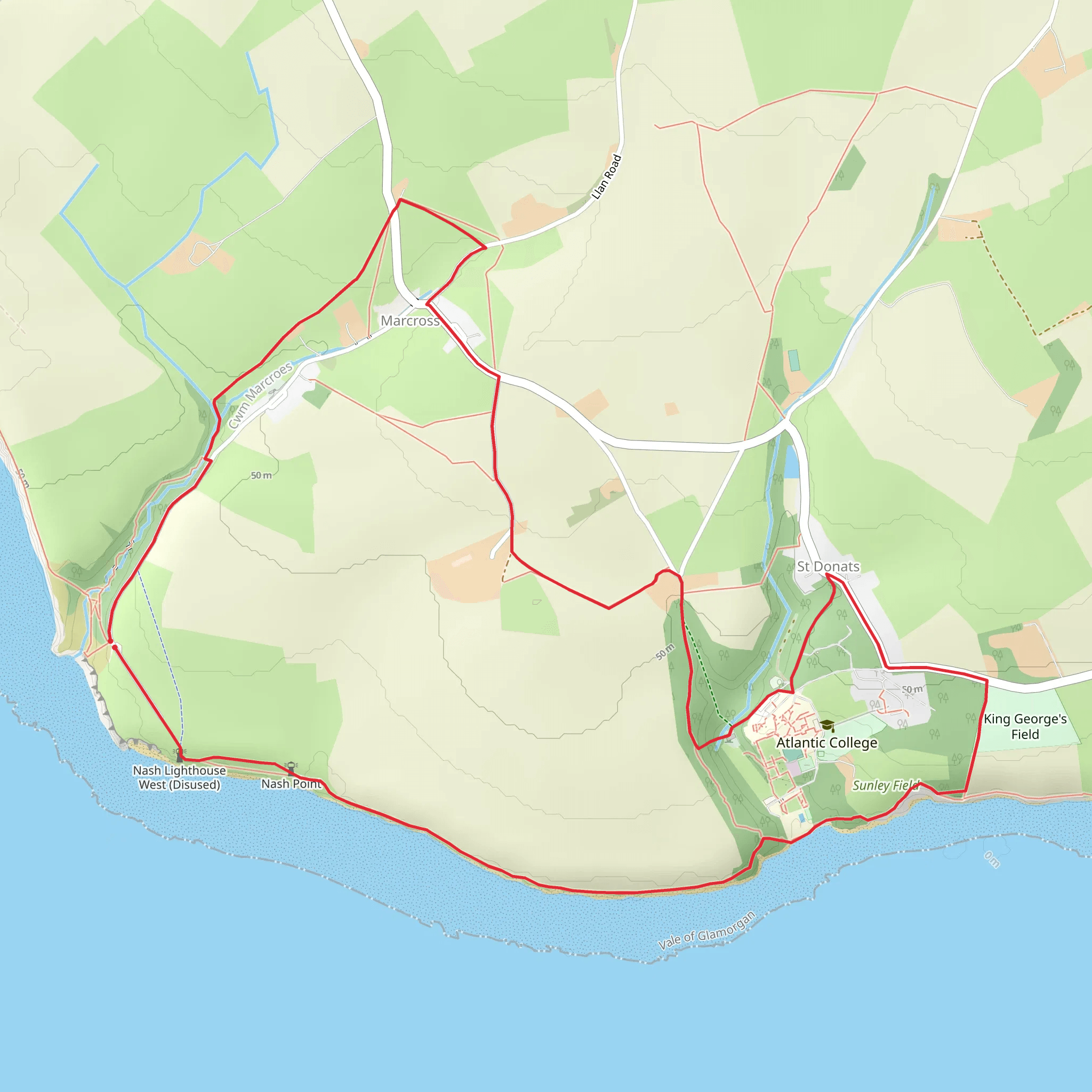 Nash Head - St Donat's and Marcross mobile static map
