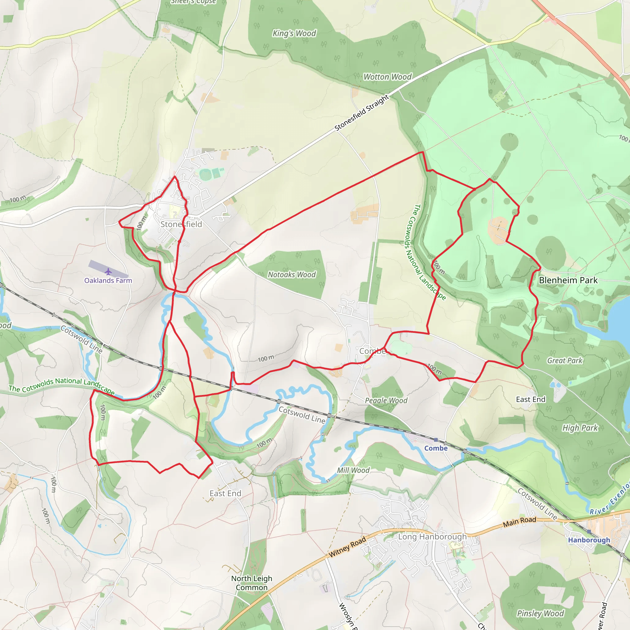 Stonesfield Loop mobile static map