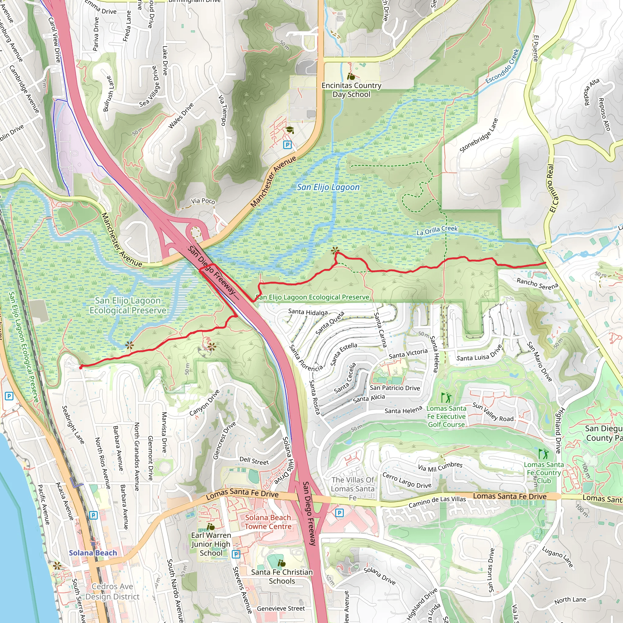 Rios Avenue and La Orilla Trail mobile static map