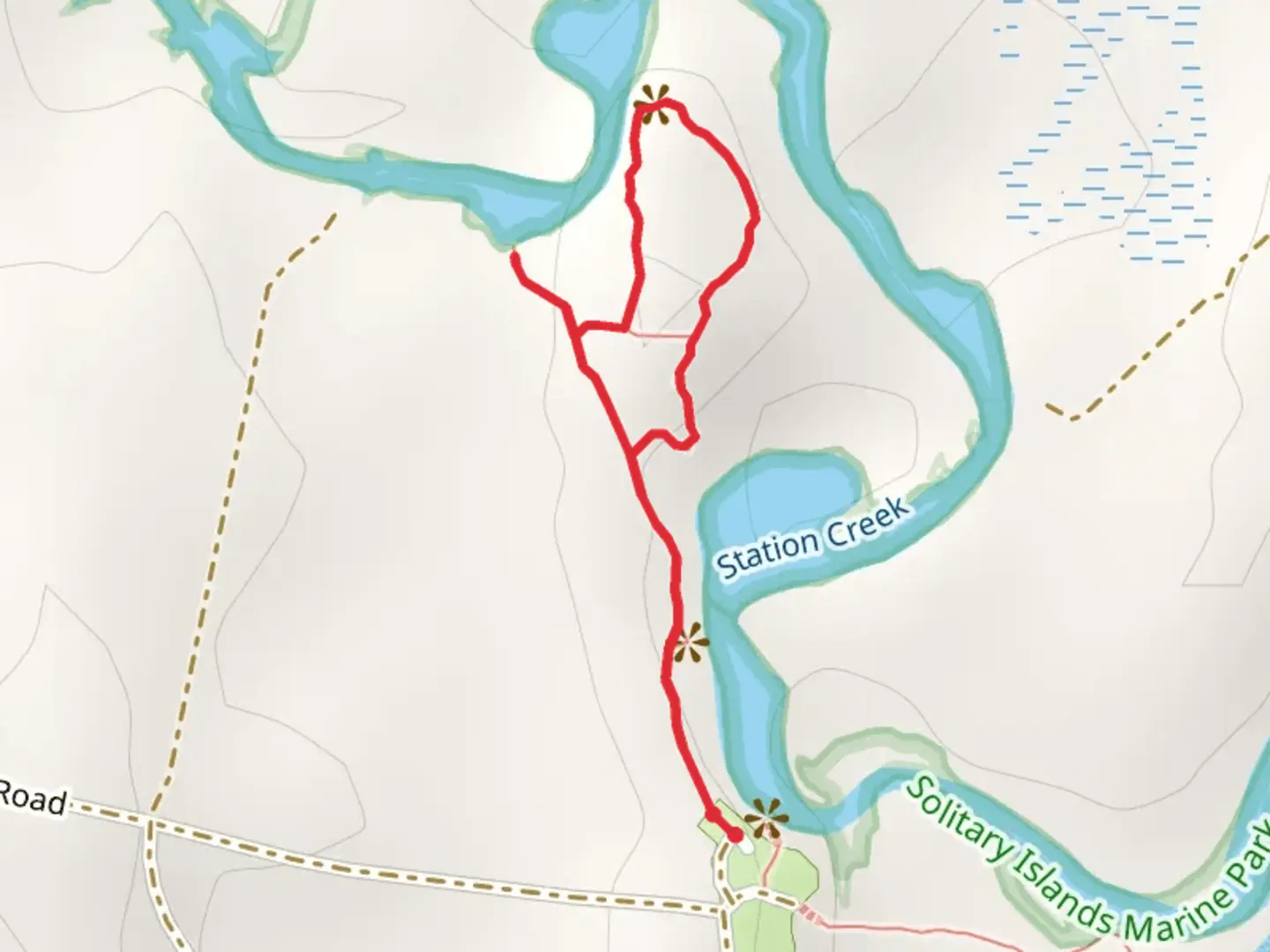 An image depicting the trail Corkwood and Scribbly Gum Track and its surrounding area.