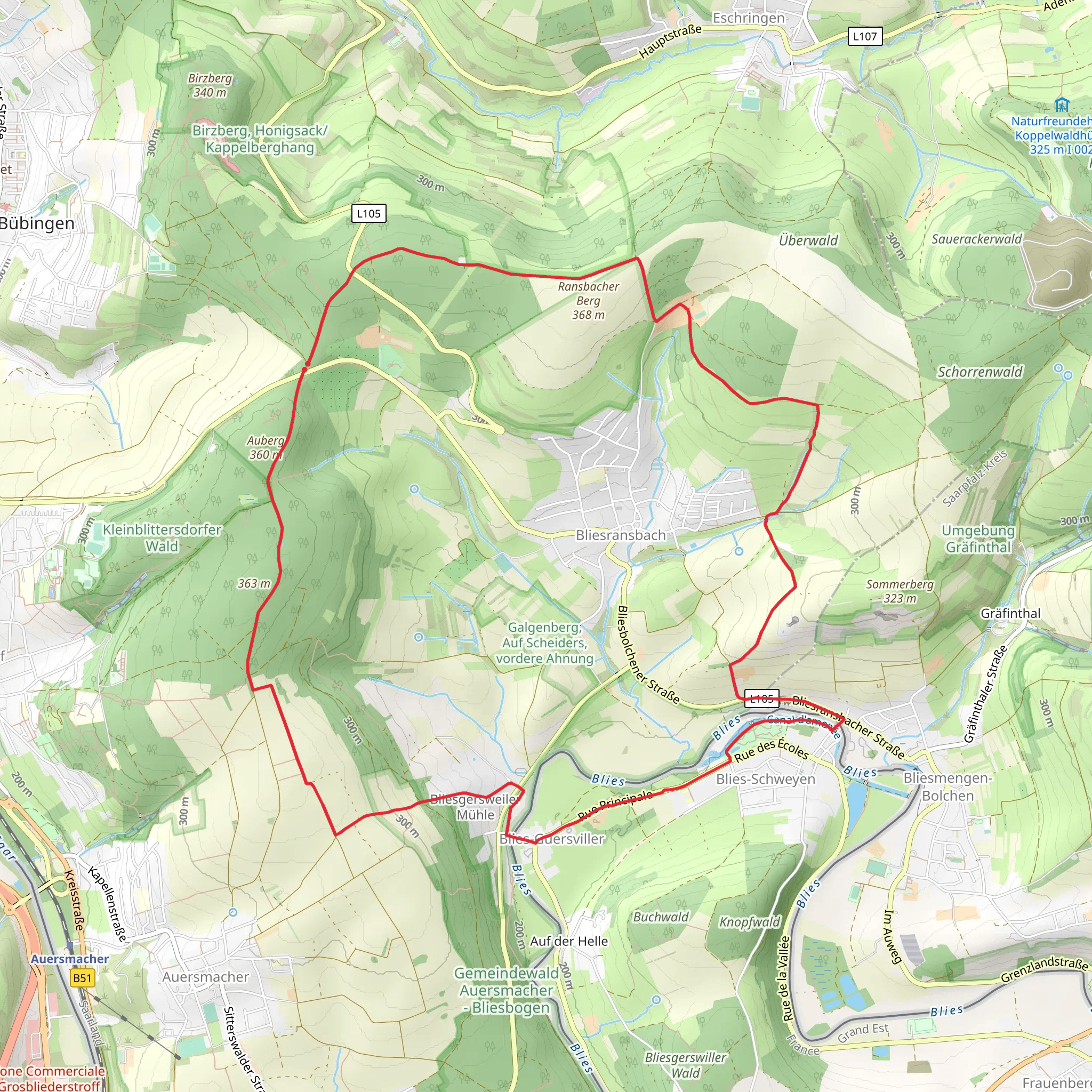 Oelschleifenweg mobile static map
