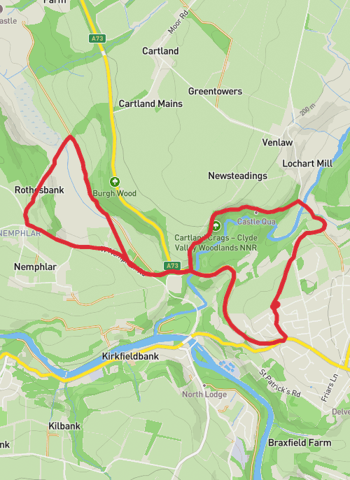 Lee Valley, Cartland Craggs and Mousewatet mobile static map