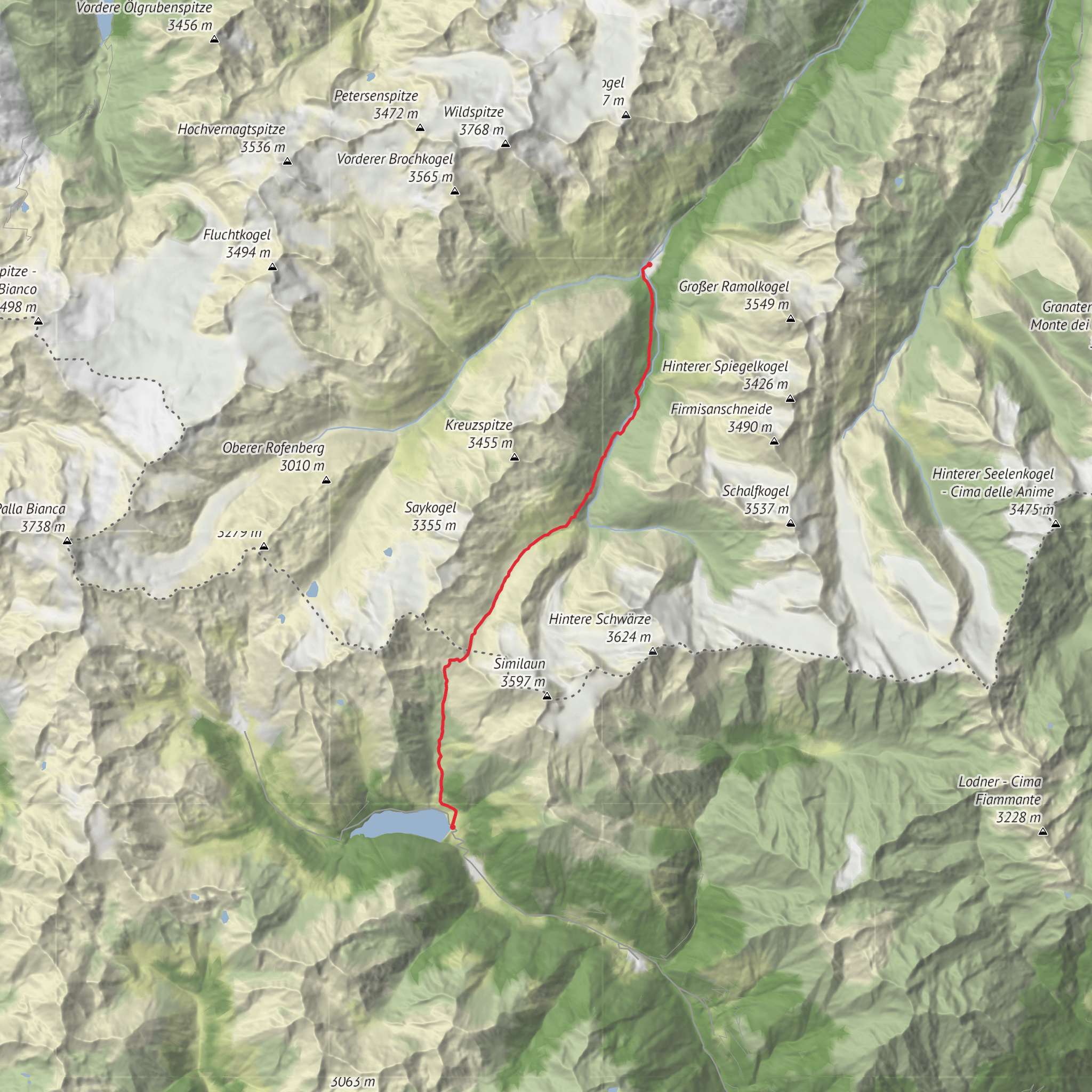Hike from Imst mobile static map