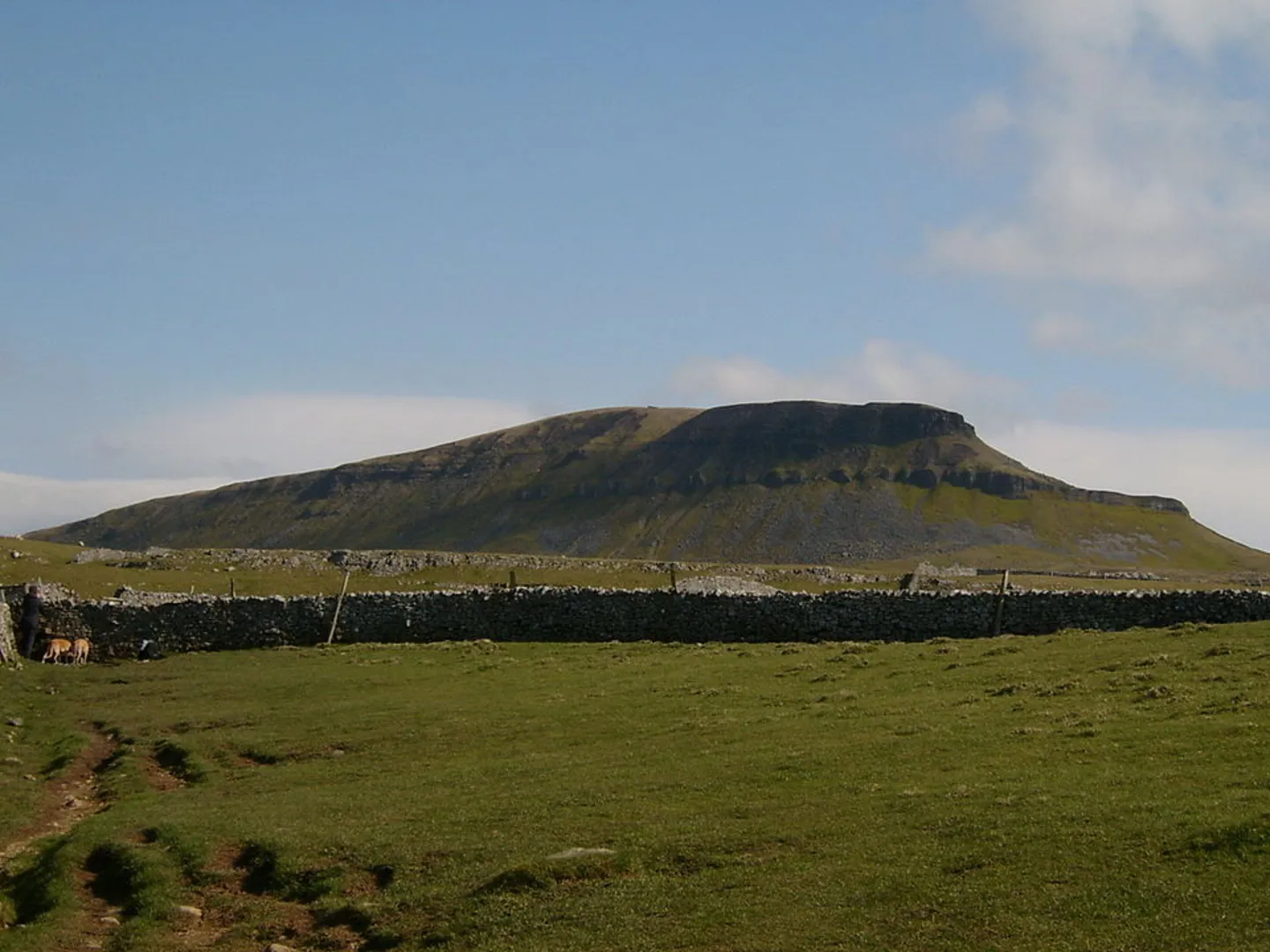 An image depicting the trail Helwith Bridge and Horton in Ribblesdale Loop via Pen y ghent and Hull Pot and its surrounding area.