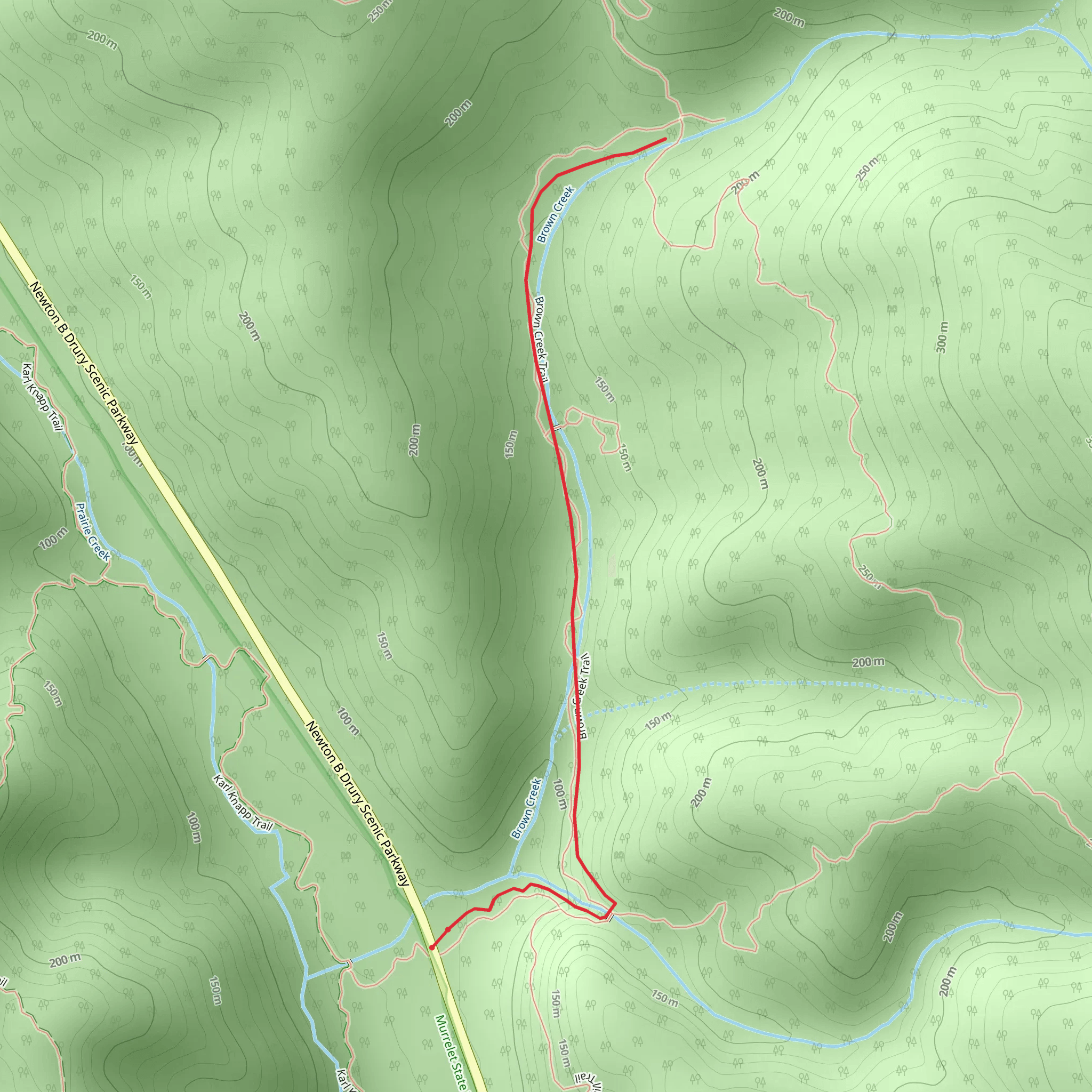 Brown Creek Trail mobile static map