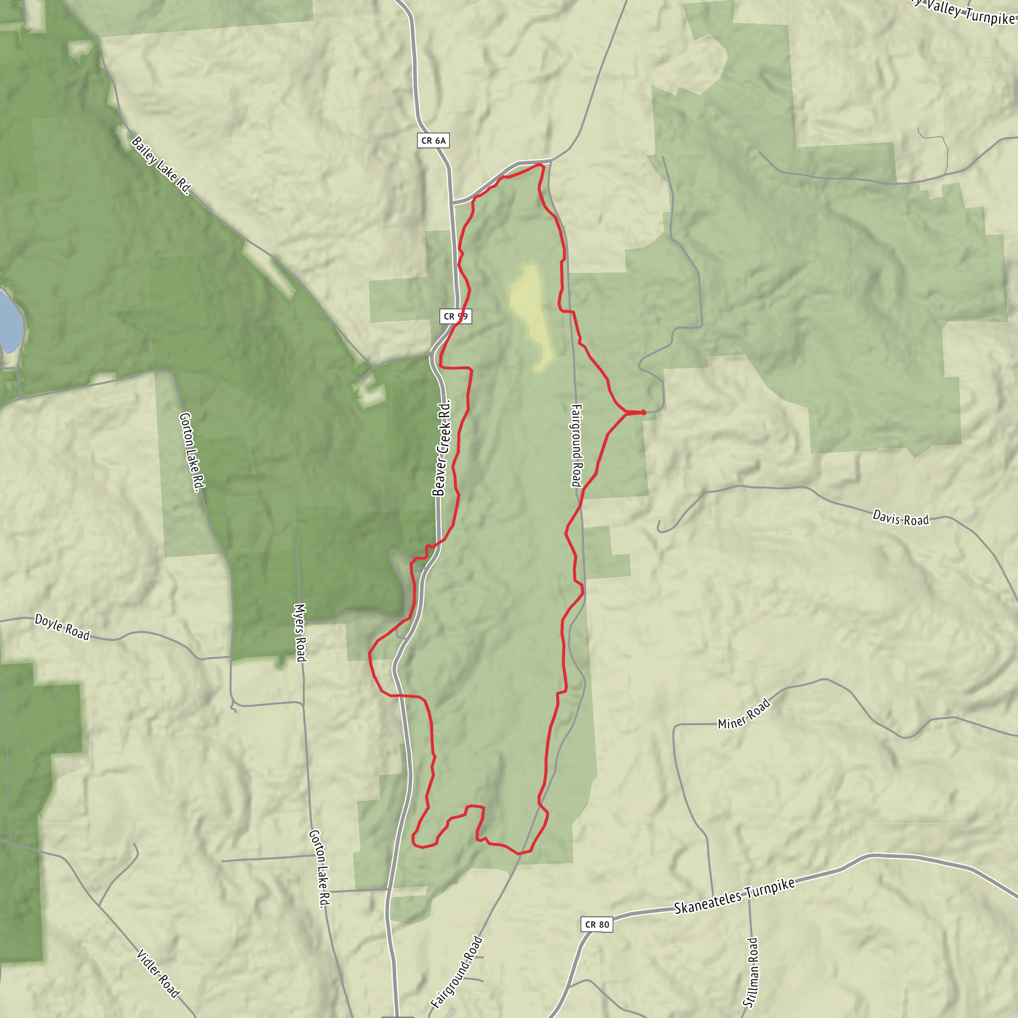 Beaver Creek Swamp Circular mobile static map