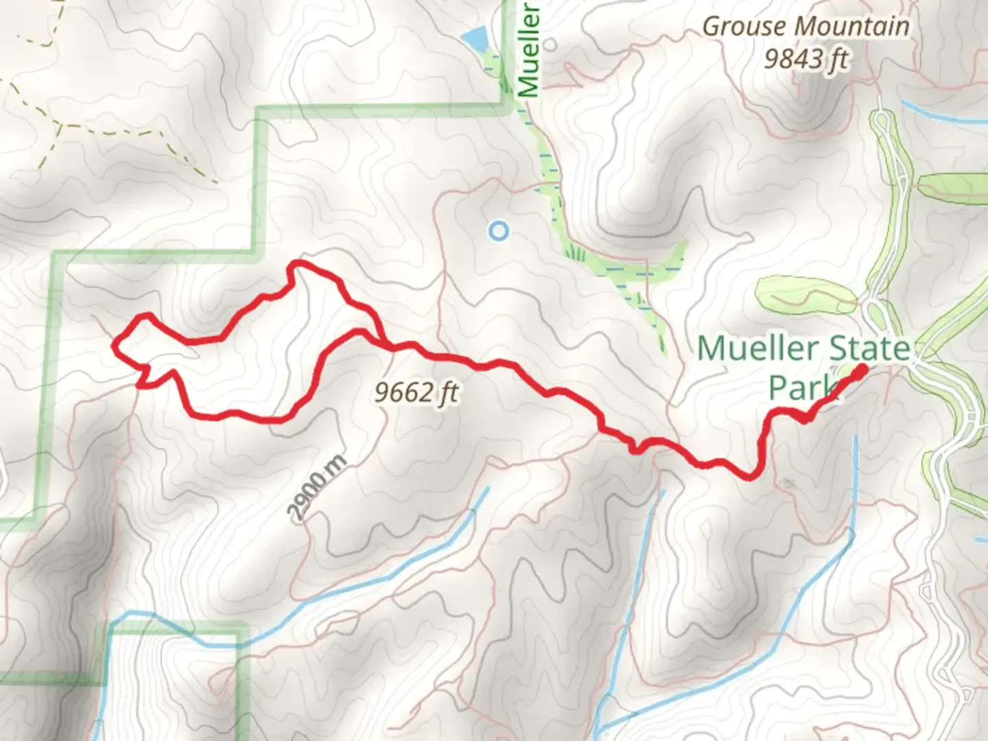 An image depicting the trail Black Bear and Nobel Cabin Loop Trail and its surrounding area.