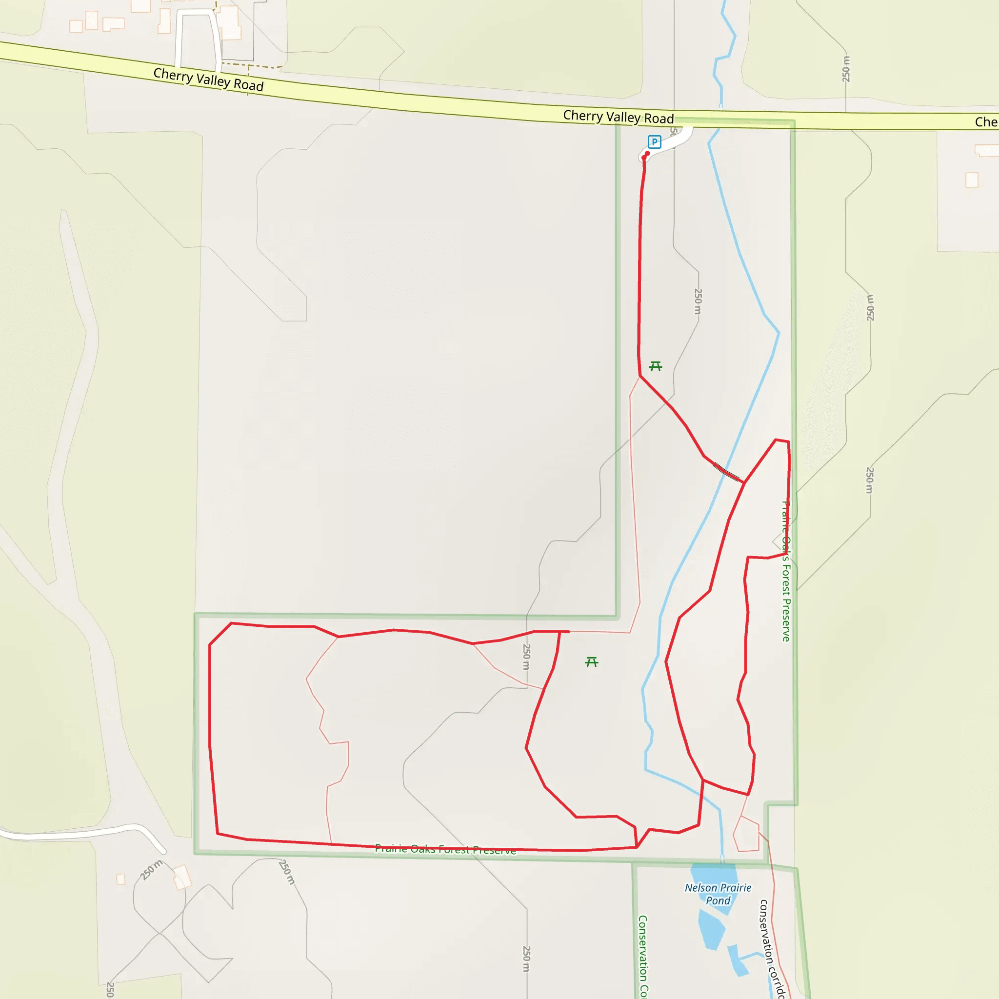 Nelson Prairie Pond Loop mobile static map
