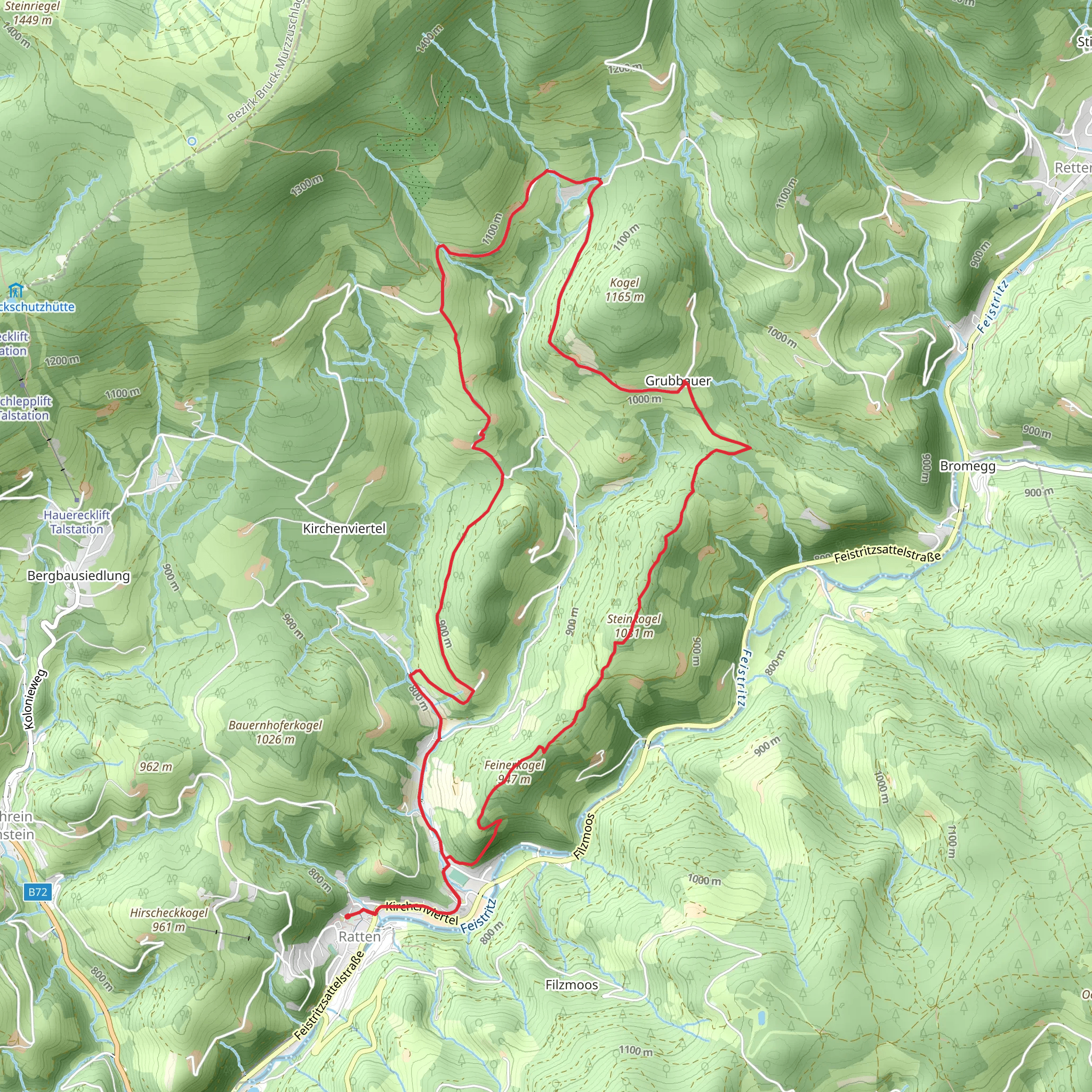 Kogel Mining Loop Trail mobile static map