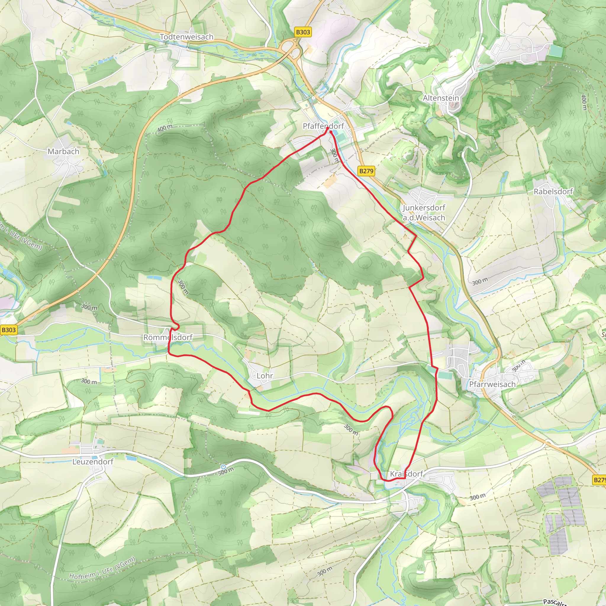 Amtsbotenweg and Lauftour PFW2 mobile static map