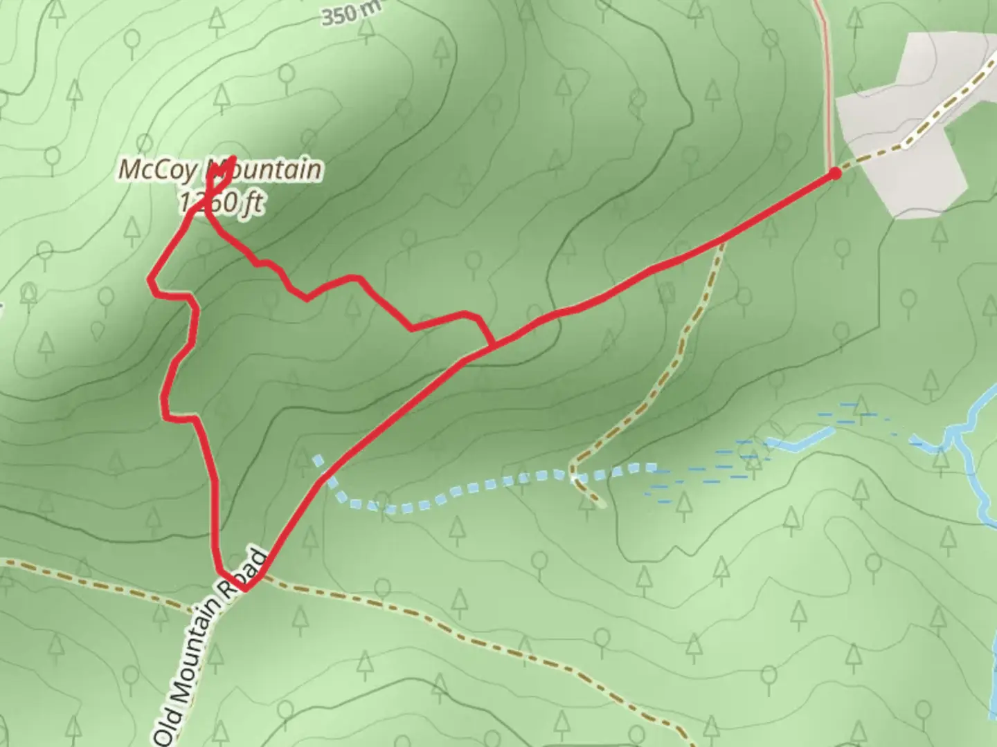 An image depicting the trail McCoy Mountain Loop Trail and its surrounding area.