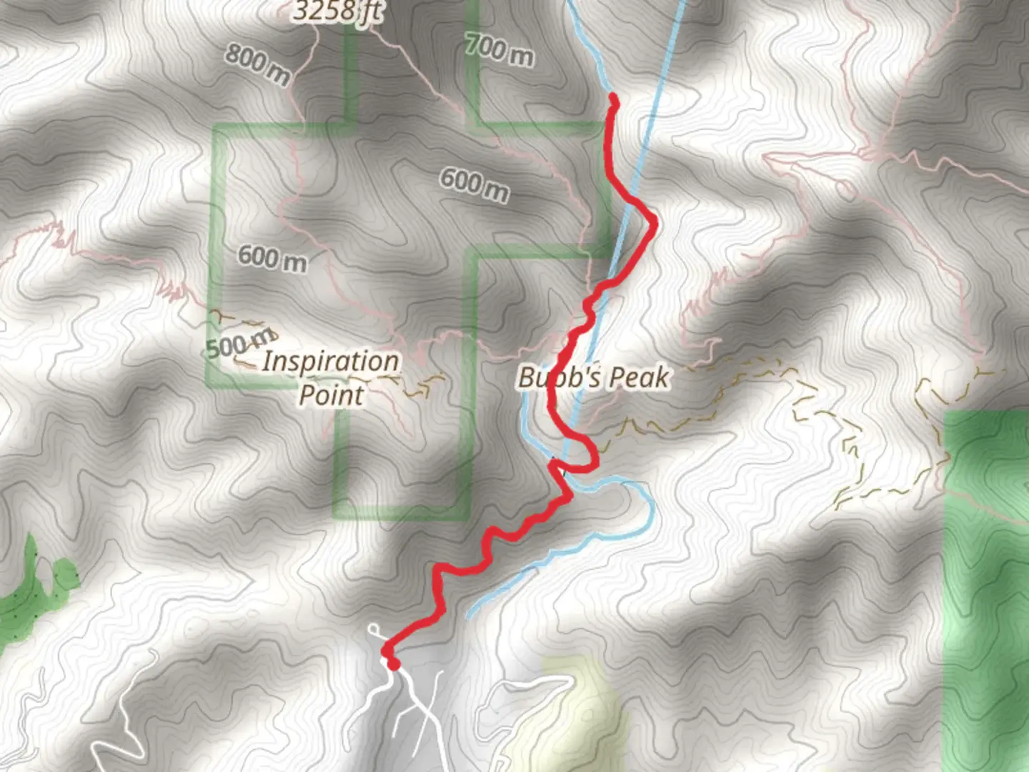 An image depicting the trail Tunnel and 3 pools Trail and its surrounding area.