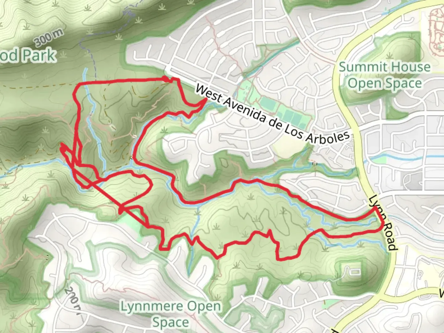 An image depicting the trail North Fork Arroyo Conejo and its surrounding area.