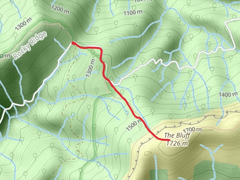 Refrigerator Gap to The Bluff Trail