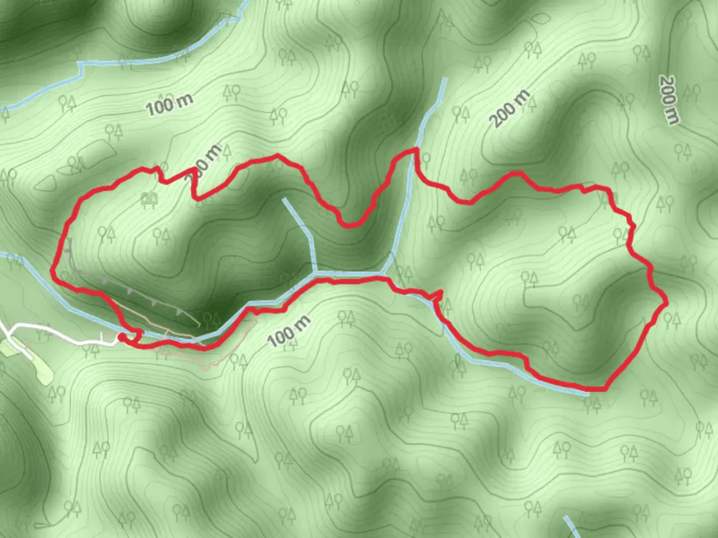 An image depicting the trail 11km Walking Track and its surrounding area.