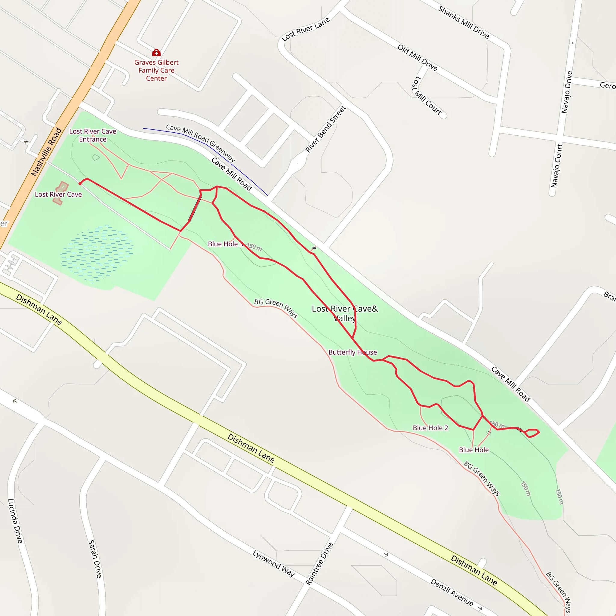 Lost River Cave and Valley Loop mobile static map