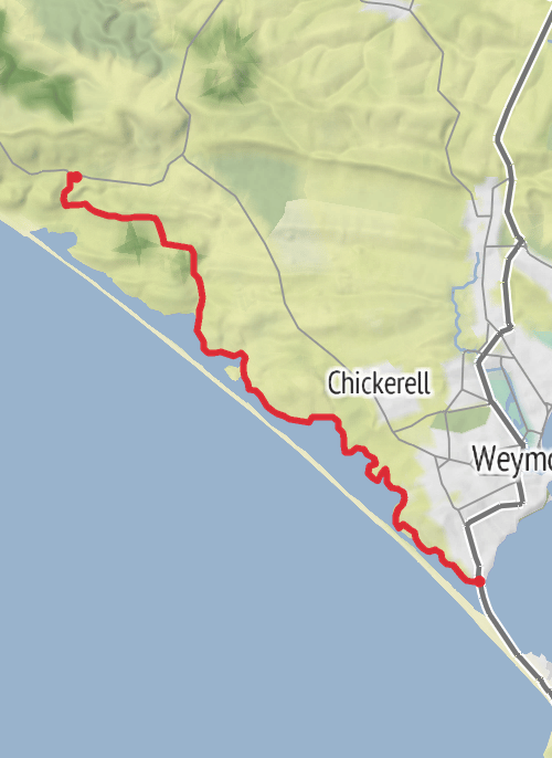 SWCP Abbotsbury to Ferry Bridge mobile static map