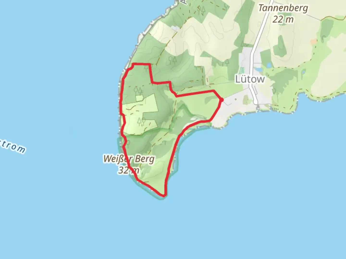 An image depicting the trail Weisser Berg Round and its surrounding area.