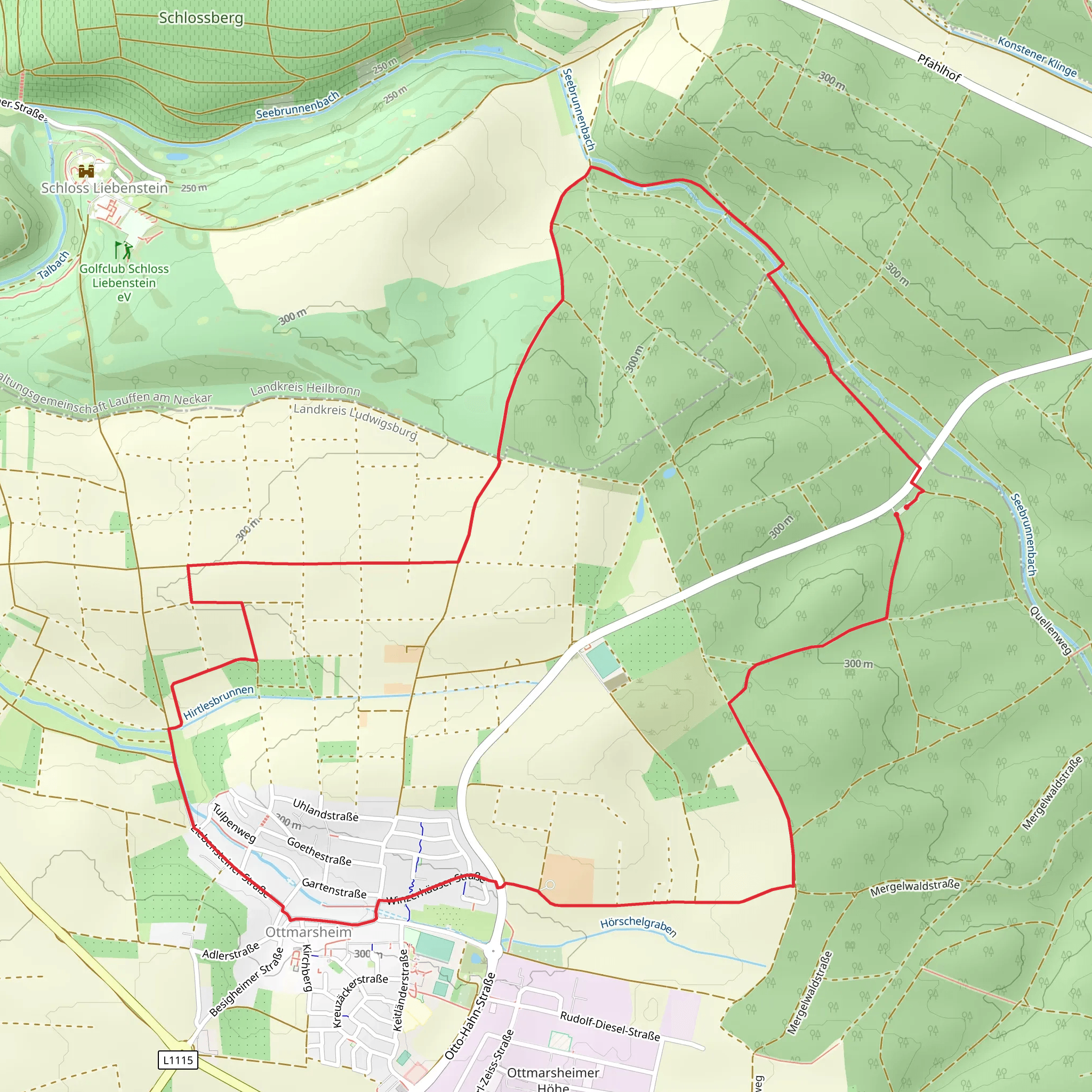Neckarhoehen in Ottmarsheim mobile static map