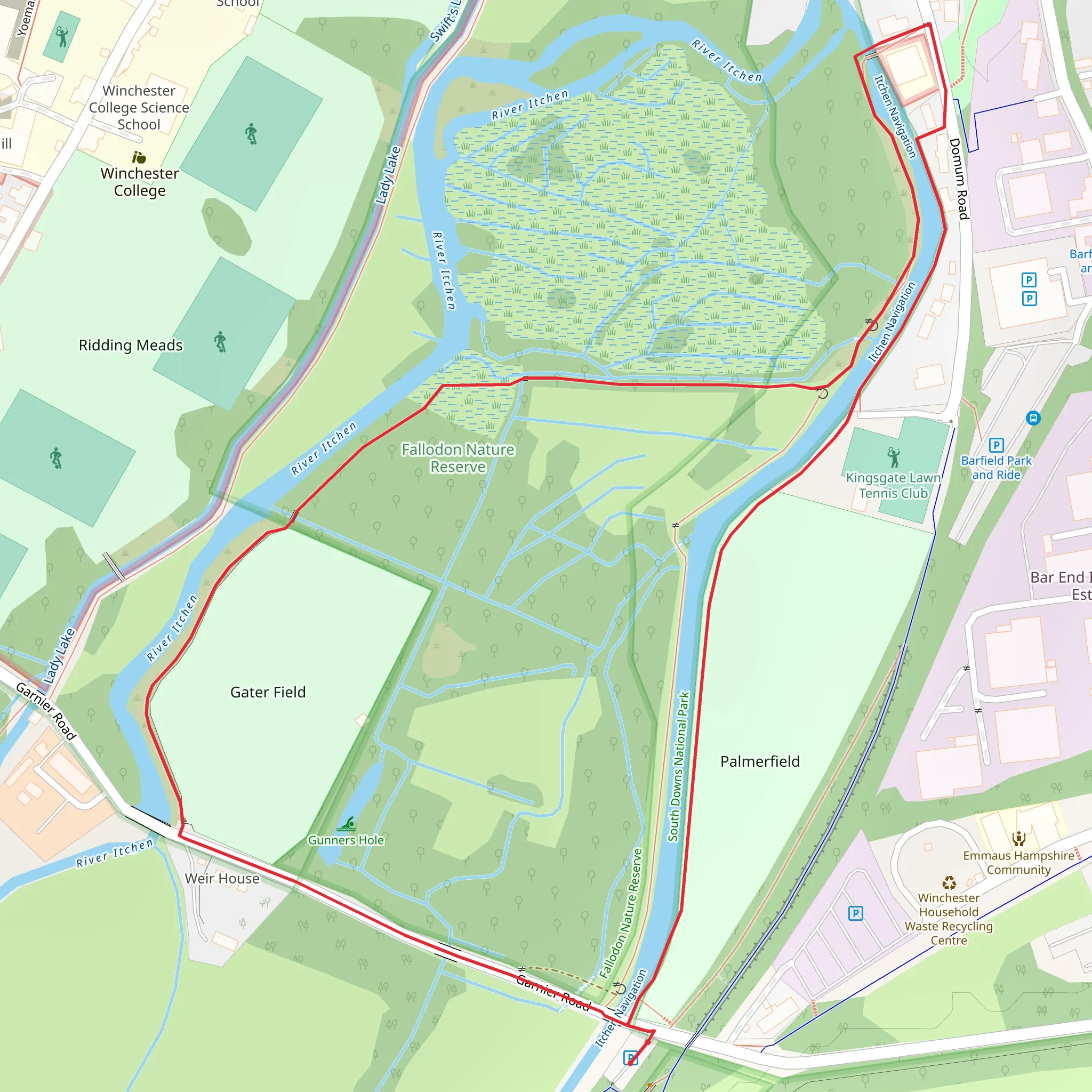 Fallodon Nature Reserve Loop mobile static map