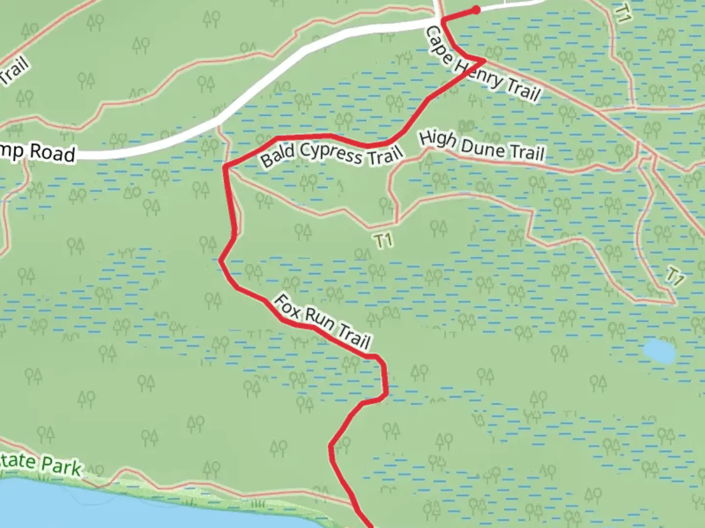 An image depicting the trail Fox Run Trail and its surrounding area.