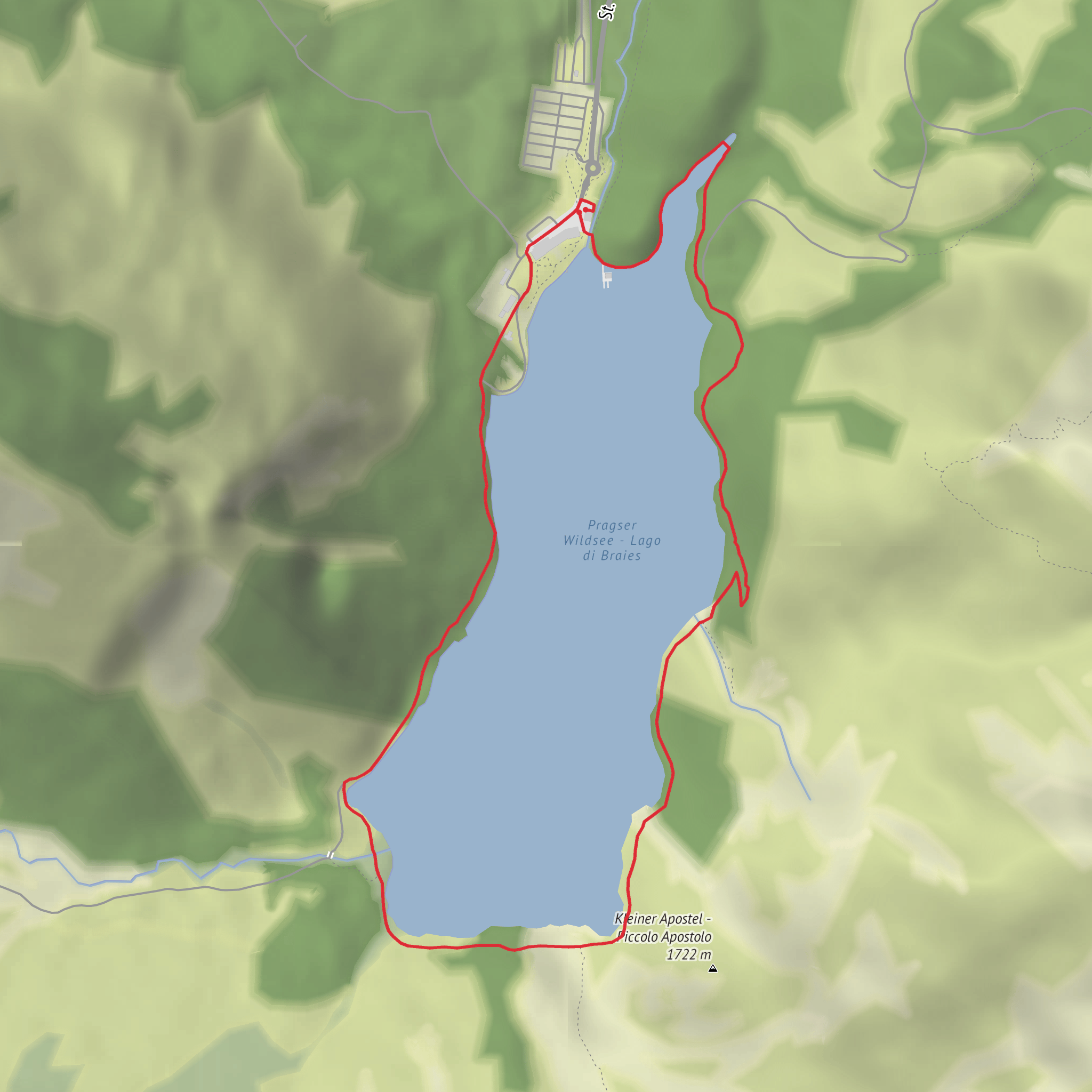 Lake Braies mobile static map