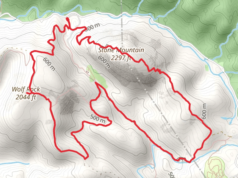 Wolf Rock Trail and Stone Mountain Loop Trail
