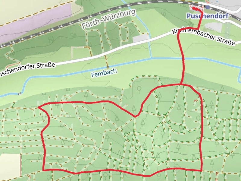 Puschendorf Wanderweg and Wanderweg Keidenzell Loop