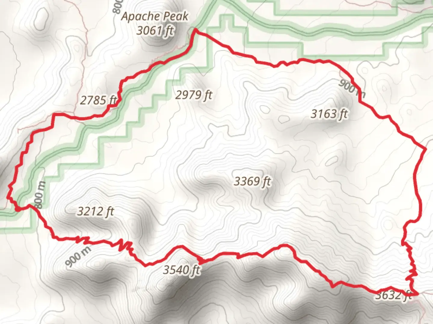An image depicting the trail Hugh Norris Trail and Dobe Wash Trail LoopLoop and its surrounding area.